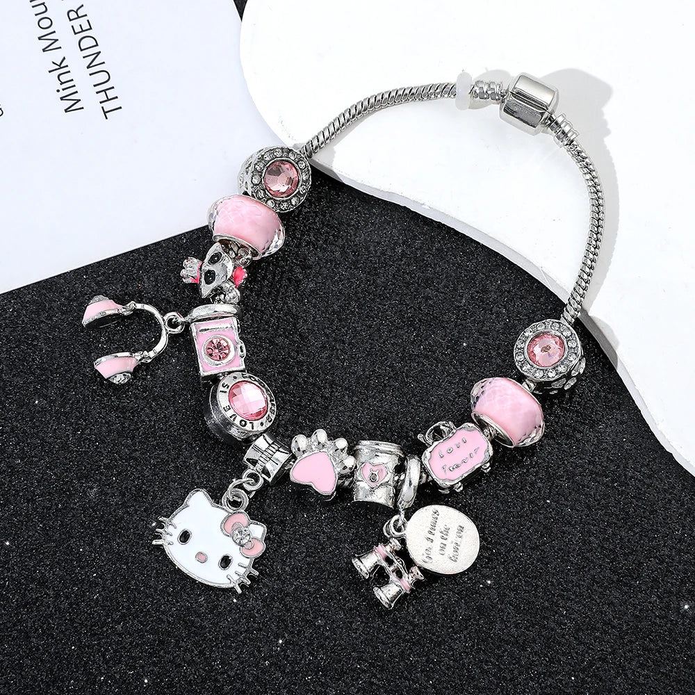 PULSERA GATITO ROSA