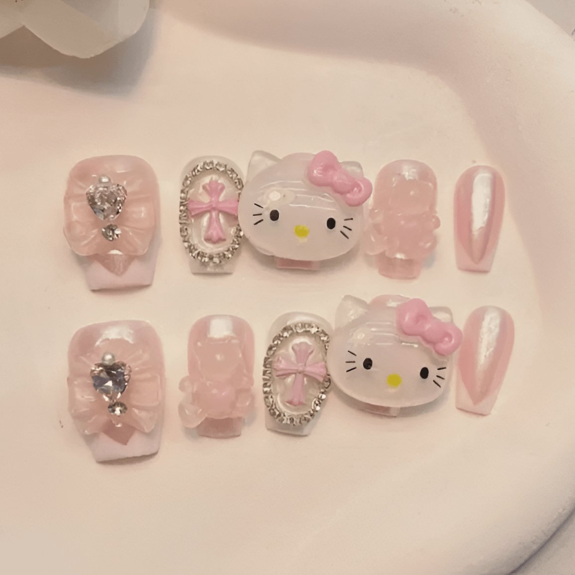 KITTY FAKE NAIL HANDMADE - nexusiim